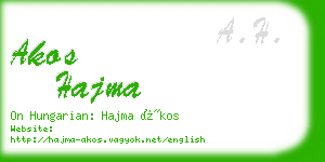akos hajma business card